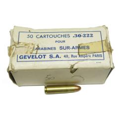 Rare Boite de 50 cartouches 30-222 USM1 Sur-Armes categorie C