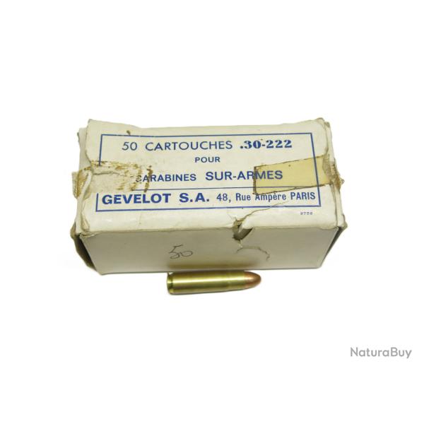 Rare Boite de 50 cartouches 30-222 USM1 Sur-Armes categorie C