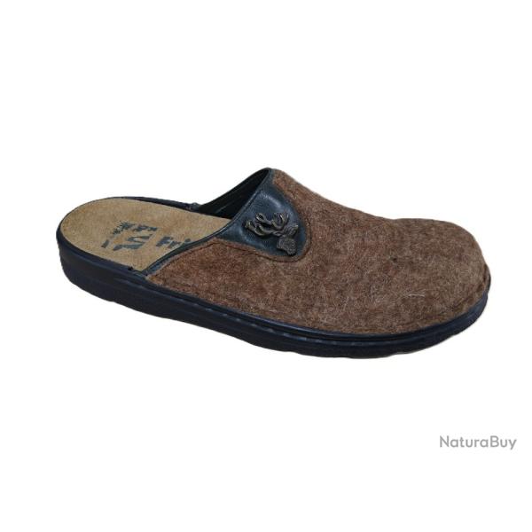 Chaussons en feutrine pour homme (motif cerf)