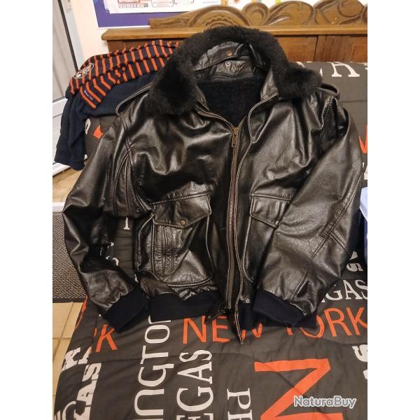 Blouson pilote G1 en cuir aviateur