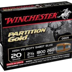 supreme partition gold sabot slug cal20 winchester supreme partition gold sabot slug cal20 * 5