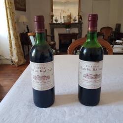 2 BOUTEILLES DE GRAND VIN DE BORDEAUX  CHATEAU DE ROZAN 1985 BORDEAUX RED WINE