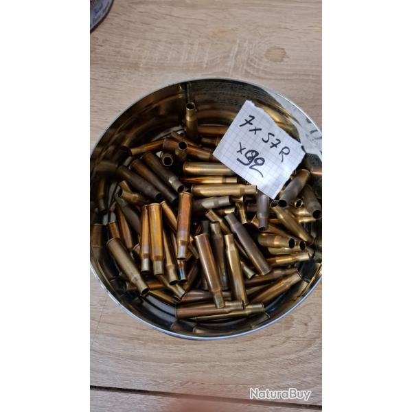 Lot 92x Etuis 7x57R diff�rentes marques