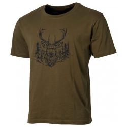 T-shirt TREELAND cerf kaki
