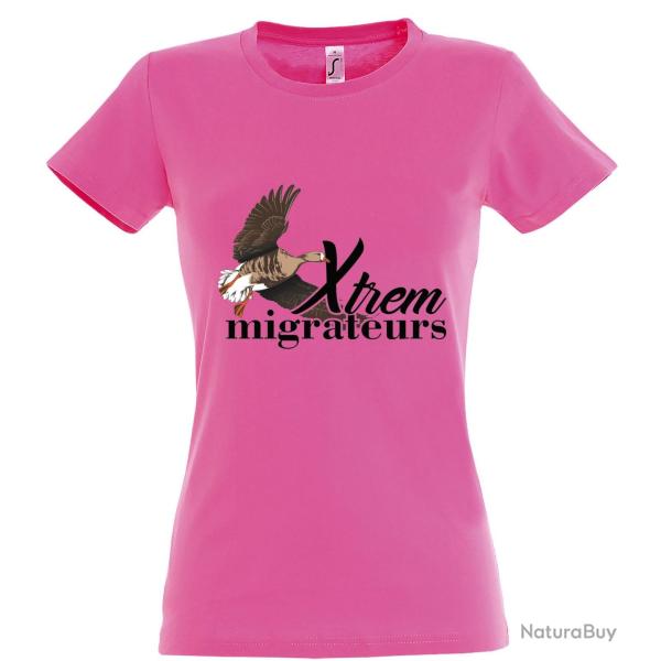 Tee-shirt oie rieuse rose XTREM MIGRATEURS-XL