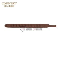 Cartouchi&egrave;re Daim Velours Marron &agrave; Tubes COUNTRY SELLERIE Cal 20