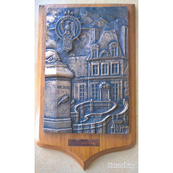 Plaque bronze souvenir 602�me RCR
