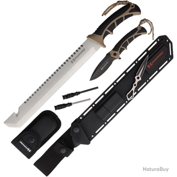Kit aventurier Couteau pliant, machette et accessoires