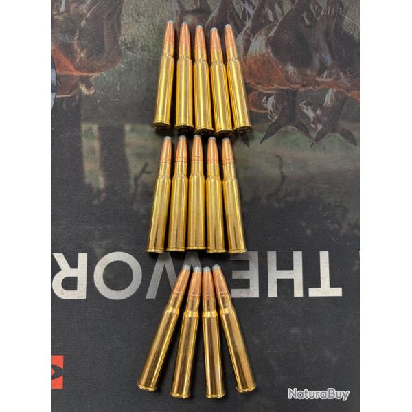 Lot de 14 cartouches sako calibre 8x57jrs hammerhead