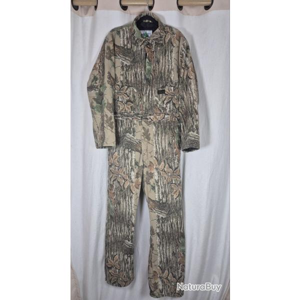Combinaison 1 pi�ce, motif camouflage type Realtree / for�t - taille M - chasse p�che