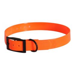 Collier chien SOMLYS PU ORANGE 65cmx2.5cm