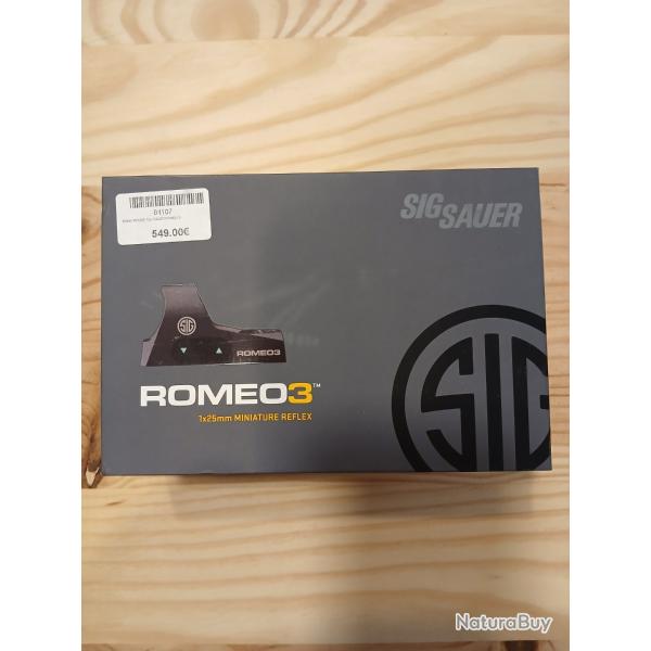 Point rouge Sig Sauer Romeo 3