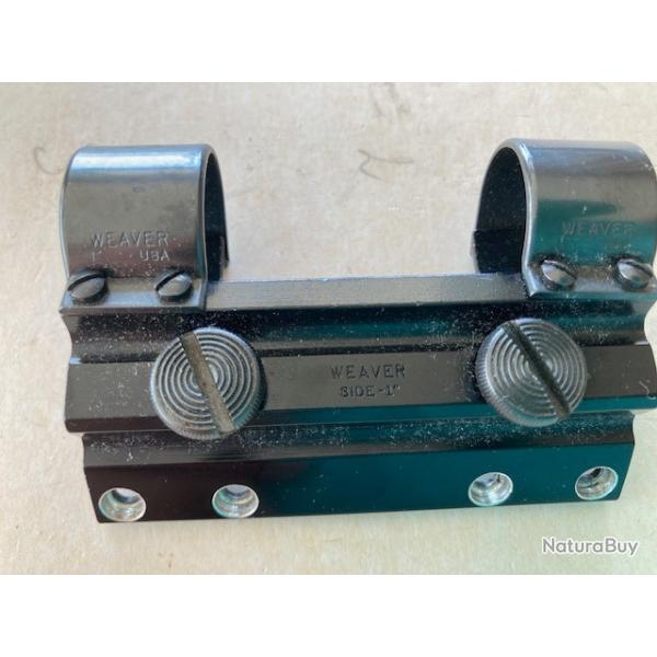 Montage lat�ral WEAVER  avec anneaux WEAVER 25,4 mm
