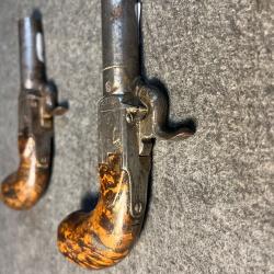 Paire de pistolet a capsule XIX&egrave;me un euros sans prix de r&eacute;serve !!!!!!