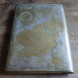 &eacute;tui &agrave; cigarettes zone fran&ccedil;aise 10&deg; division d'infanterie  de rhenanie et hesse-nassau 1945