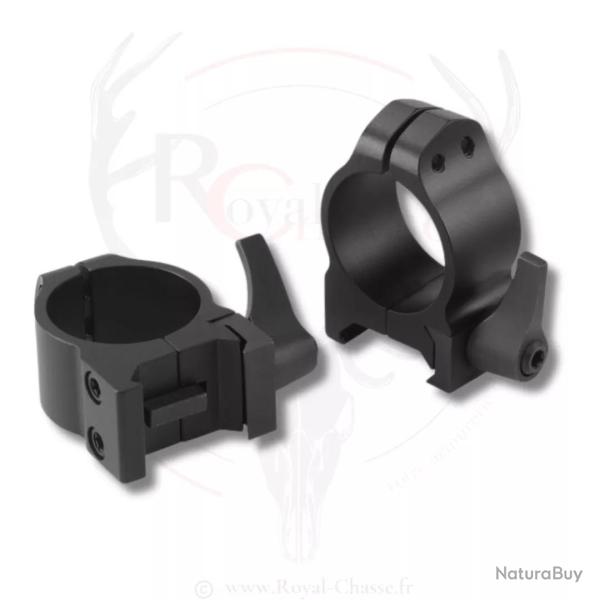 2 colliers amovibles acier Diam.30mm Haut BH14 WARNE