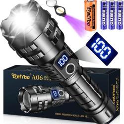 Lampe Torche LED 15000 Lumens Ultra Puissante batterie 5000mAh &Eacute;tanche Zoom Camping Randonn&eacute;e P&ecirc;che