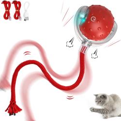 Jouet interactif pour Chat - Boule &eacute;lectrique Automatique Rechargeable, Mouvement irr&eacute;gulier