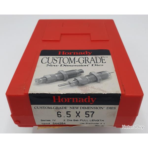 Jeux d'outils HORNADY : 6,5 x 57 avec support de douille.