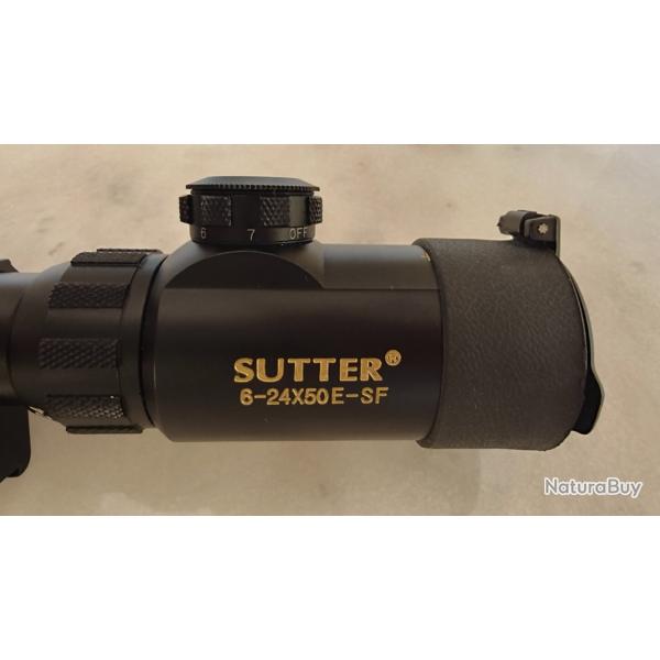 Lunette SUTTER 6-24X50 E-SF + colliers, comme neuve !