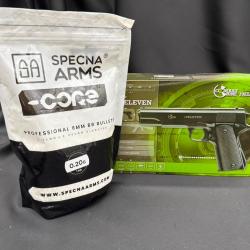 Pack pr&ecirc;t a tirer PISTOLET - "COMBAT ZONE 19ELEVEN" - Cal BBS 6MM