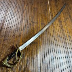BEAU SABRE FRAN&Ccedil;AIS 1822 DE CAVALERIE MANUFACTURE D'ARMES DE CHATELLERAULT 1876