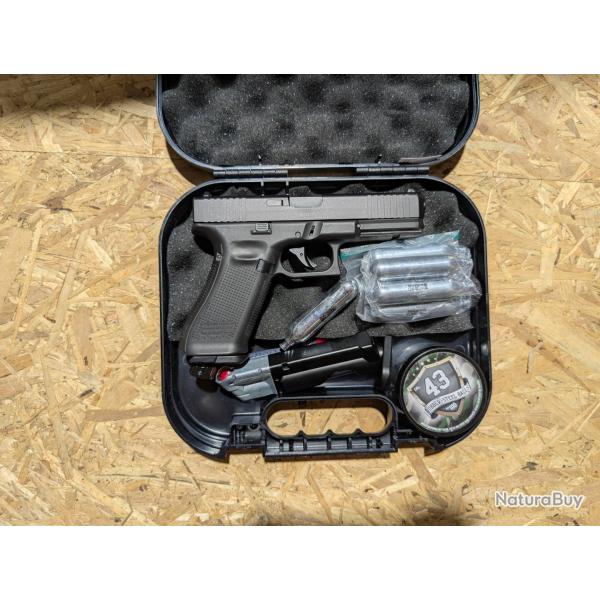 Pack Glock 17 Gen 5 T4E .43 CO2 - 2 Chargeurs (dont Quick-Pierce) + Billes & CO2 - �tat comme neuf