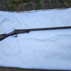 Fusil de chasse juxtapos&eacute; &agrave; percussion centrale calibre 16/65, type Lefaucheux