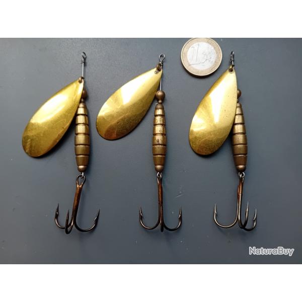 Lot de 3 Cuillers dor�es neuves - CalicoCat N� 4 - 15 grammes