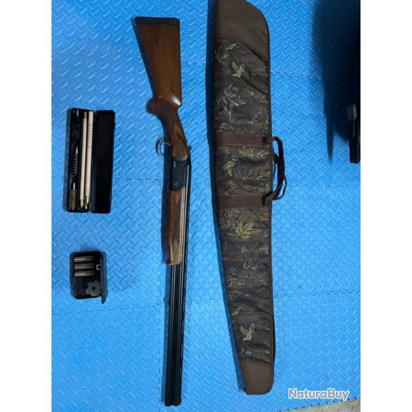 Fusil de chasse superpos� Suhlberg 12/76 avec choke kit de nettoyage et housse de protection