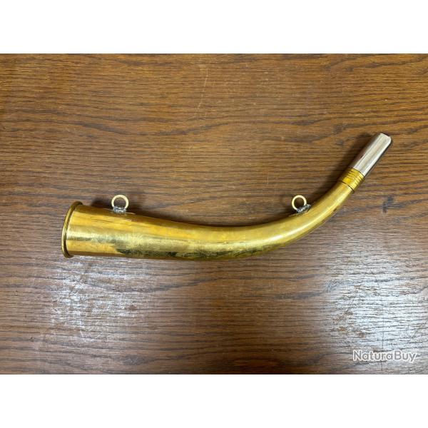 pibole de chasse fonctionnel laiton dor�e , abim� a la sortie et ressoud� destockage ench�re