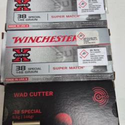 LOT 3 BOITES NEUVES 38 SPCE WAD CUTTER