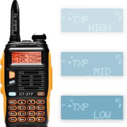 Talkie Walkie Mark III Double Bande Tri-Power 8 W/4 W/1 W Bidirectionnelle UHF/VHF144-146/430-440MHz