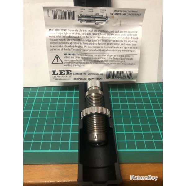 LFCD - SERTISSEUR CARBURE LEE FACTORY CRIMP DIE - Calibre 38 sp, 357 mag