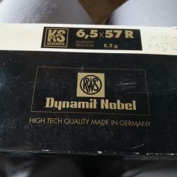 vend 17 douilles RWS de calibre 6,5 X 57 R dans leur boite pour rechargement