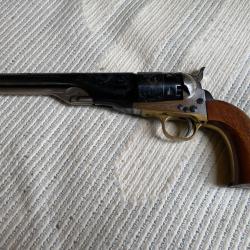 Revolver Pietta Colt 1860 Army Deluxe grav&eacute; Old Silver/Blue - calibre .44 PN - canon 8 pouces