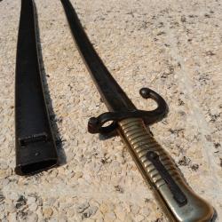 Ba&iuml;onnette Chassepot avec fourreau