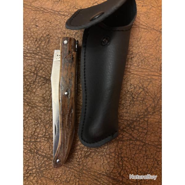 Beau laguiole d artisan plein manche cro�te de mammouth