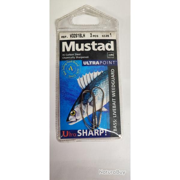 3 HAMECONS MUSTAD ANTI-HERBE - W3261BLN - N� 1