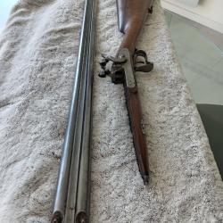 FUSIL DE CHASSE FRANCAIS A PERCUSSION (gibier d'eau ?)