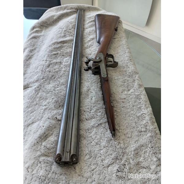 FUSIL DE CHASSE FRANCAIS A PERCUSSION (gibier d'eau ?)