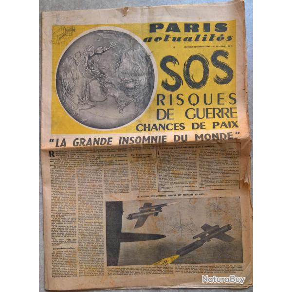 Journal Paris actualit�s Dimanche 22 septembre 1946