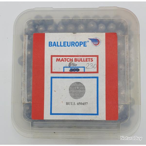 230 balles rondes plomb (Balleurope) en calibre 457.