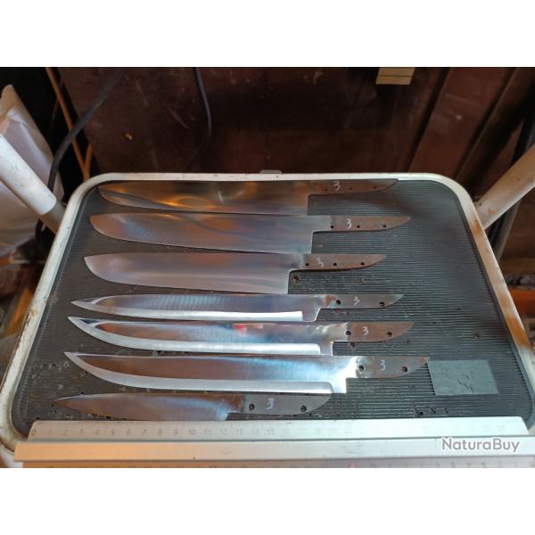 Lot 7 lame couteau semi Fini  lot 3