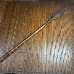 &Eacute;NORME LANCE TOUAR&Egrave;GUE - BUSHMAN AFRIQUE 1,6 KG - 162 cm