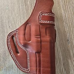 Holster &eacute;tui cuir pour port discret GLOCK 17 NEUF