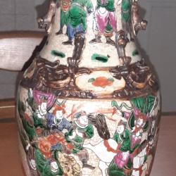 Vase en porcelaine de Nankin fin XIXe si&egrave;cles authentique
