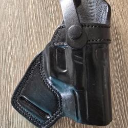 Holster &eacute;tui cuir pour port discret GLOCK 19 NEUF