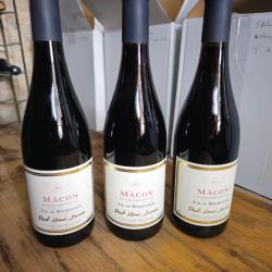 3 bouteilles de m&acirc;con rouge 2023 Vin de Bourgogne