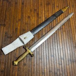 GLAIVE  MOD&Egrave;LE 1831 MOD&Egrave;LE  TYPE GARDE NATIONALE AVEC FOURREAU ET GOUSSET CUIR
